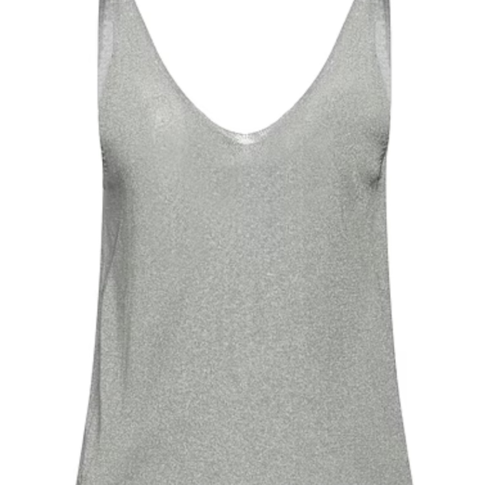 NWOT Zadig and Voltaire gorgeous shimmer metallic knit top